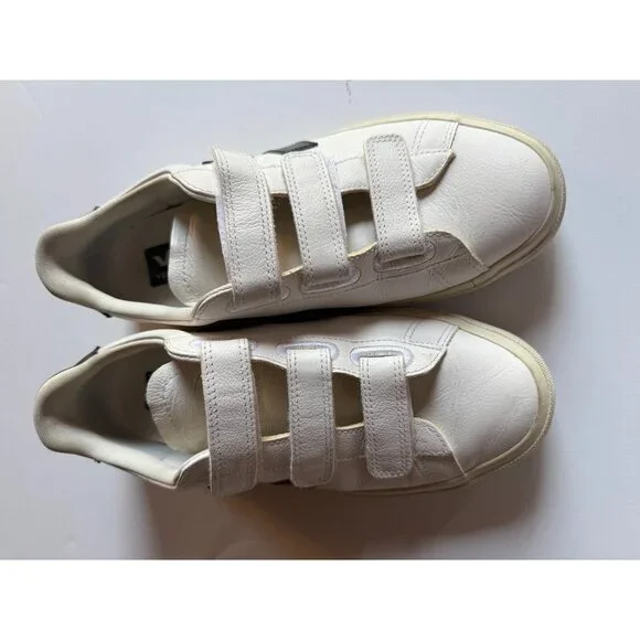 VEJA V-10 Recife White Leather Sneakers - Sustainable - Men's US 9.5 - Picture 2 of 7